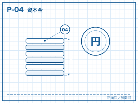 P-04 資本金の線画