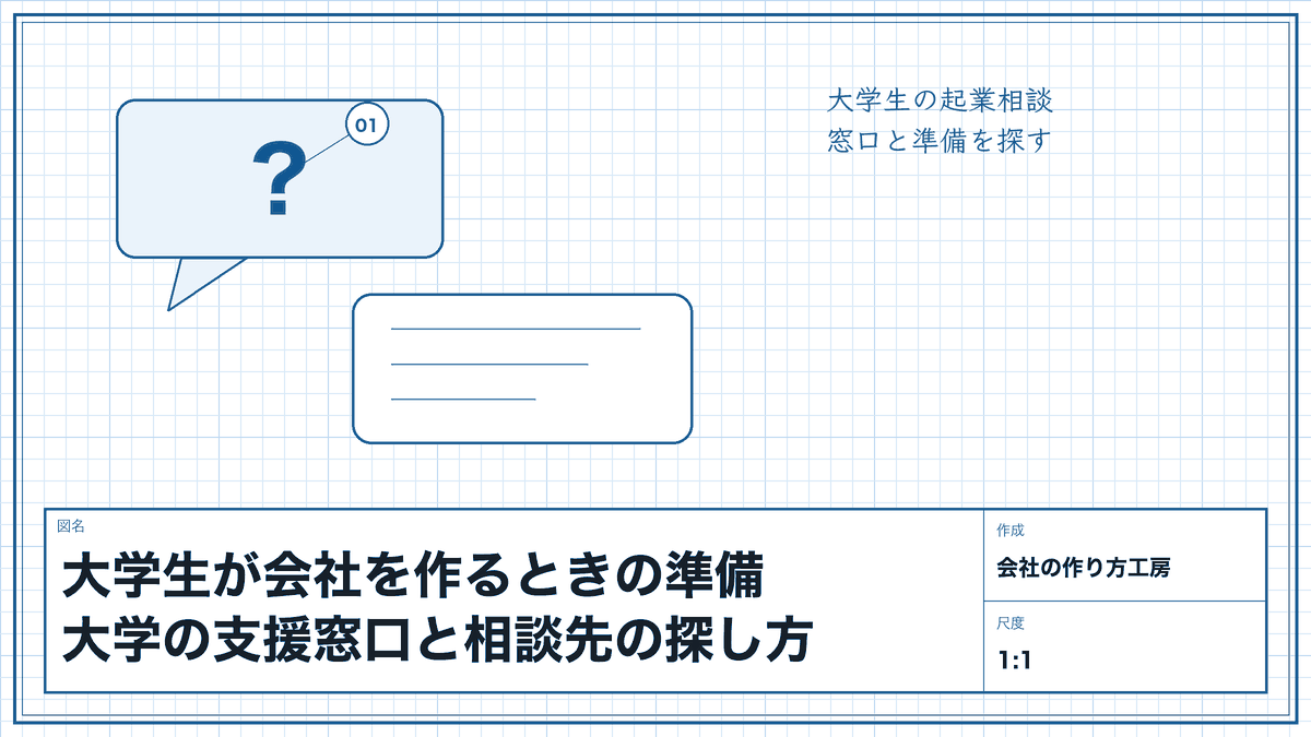 大学生が会社を作るときの準備|大学の支援窓口と相談先の探し方