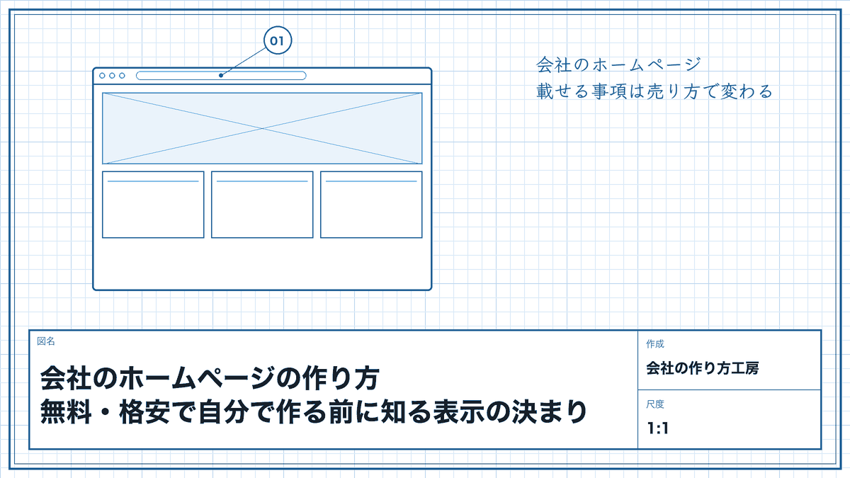 会社のホームページの作り方|無料・格安で自分で作る前に知る表示の決まり