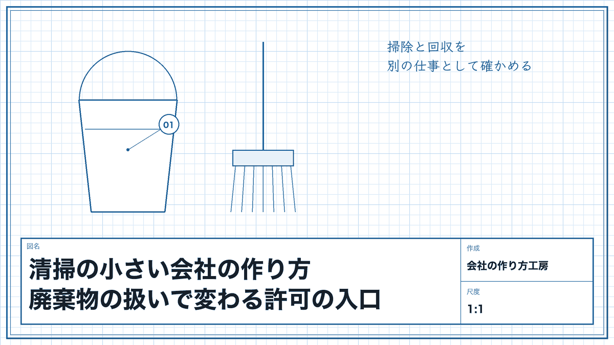 清掃の小さい会社の作り方|廃棄物の扱いで変わる許可の入口